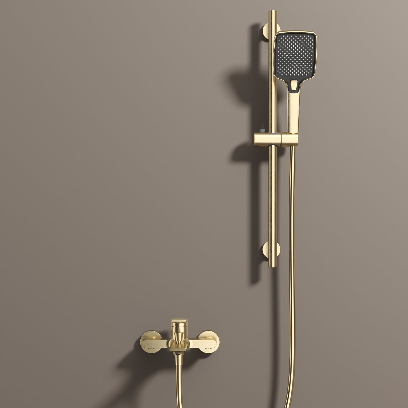 Exposed Bath & Shower Mixer Faucet Kit – Single Lever Wall Mounted Tub & Shower Set-AB023264