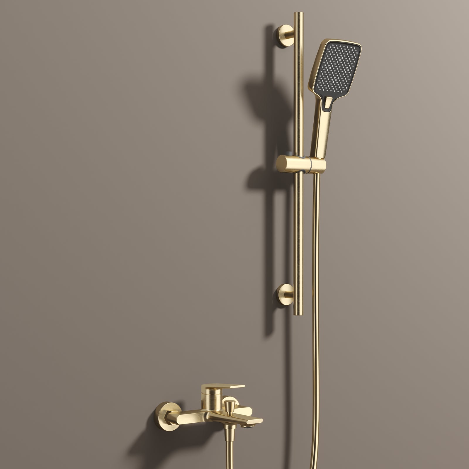 Exposed Bath & Shower Mixer Faucet Kit – Single Lever Wall Mounted Tub & Shower Set-AB023264