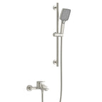 Exposed Bath & Shower Mixer Faucet Kit – Single Lever Wall Mounted Tub & Shower Set-AB023264 Brushed Nickel