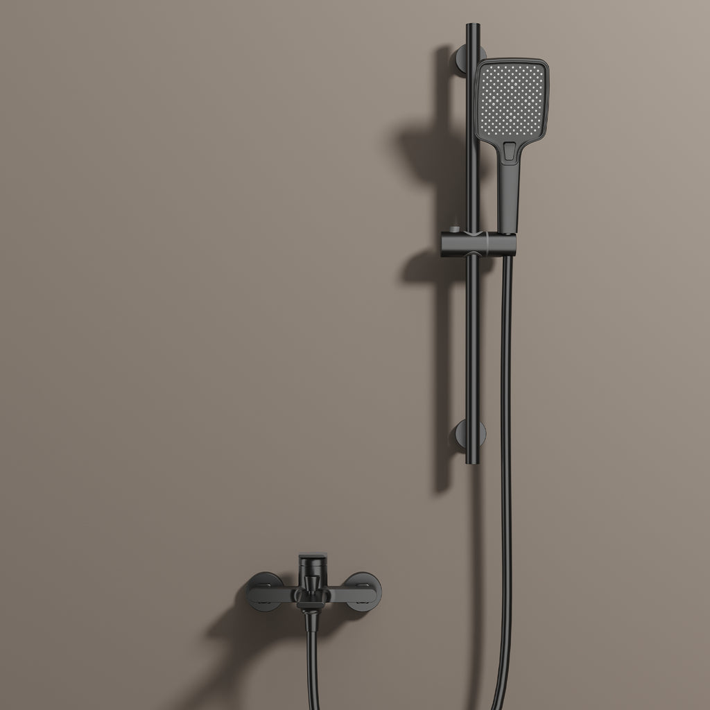 Exposed Bath & Shower Mixer Faucet Kit – Single Lever Wall Mounted Tub & Shower Set-AB023264