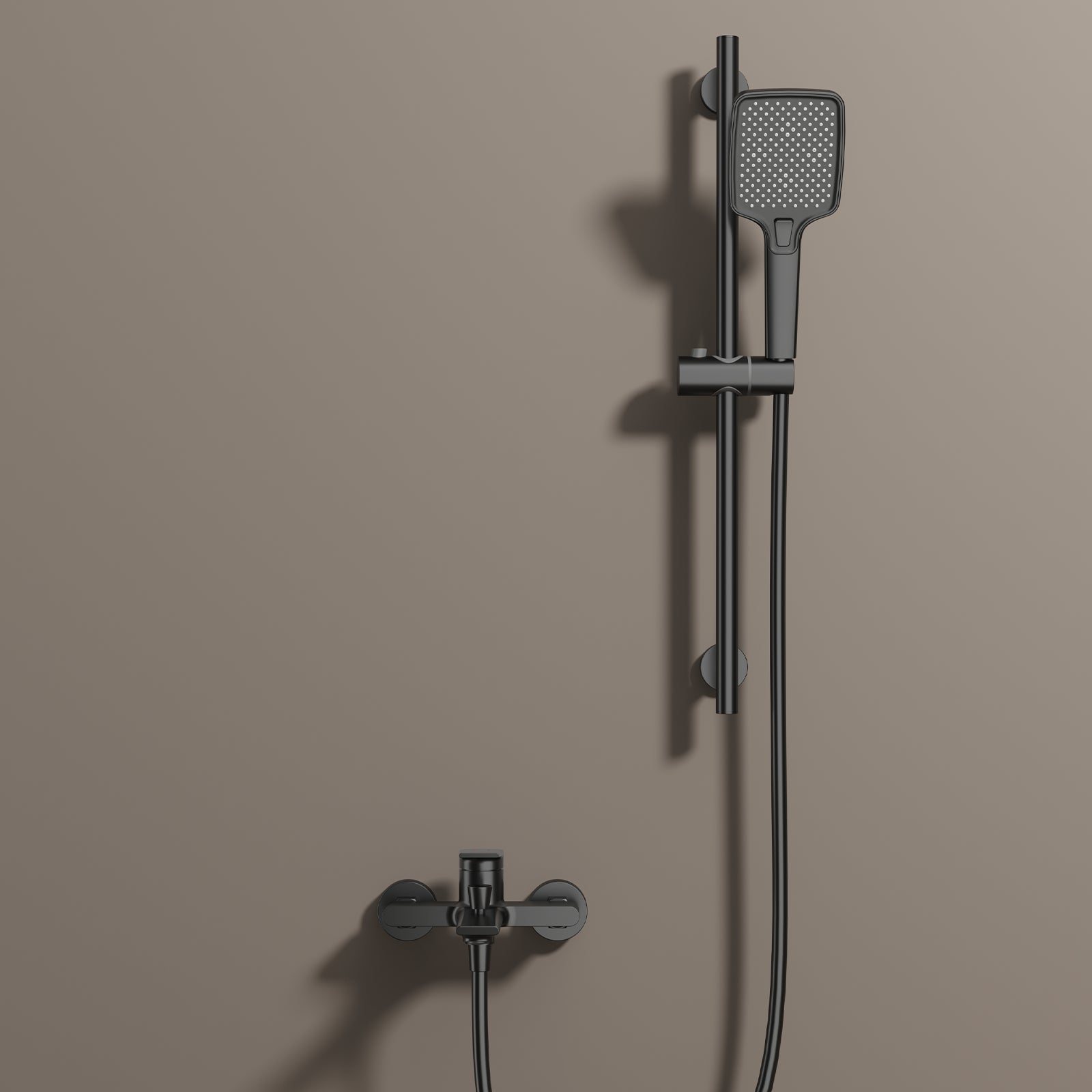 Exposed Bath & Shower Mixer Faucet Kit – Single Lever Wall Mounted Tub & Shower Set-AB023264