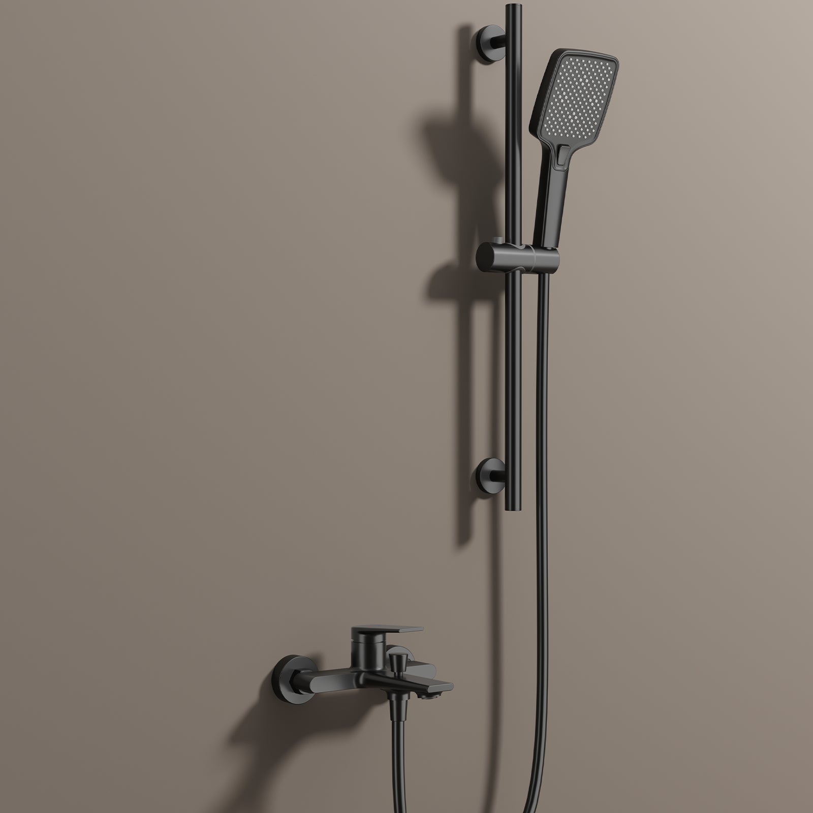 Exposed Bath & Shower Mixer Faucet Kit – Single Lever Wall Mounted Tub & Shower Set-AB023264