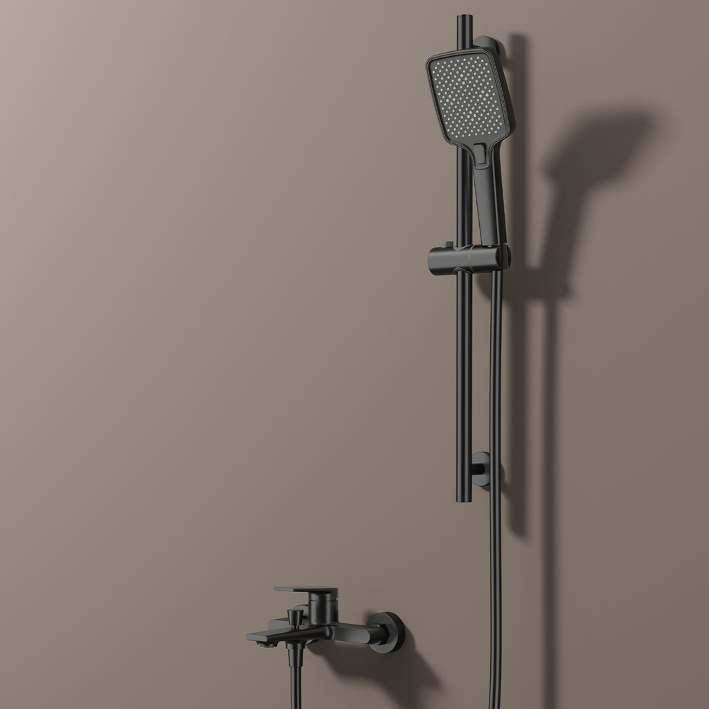 Exposed Bath & Shower Mixer Faucet Kit – Single Lever Wall Mounted Tub & Shower Set-AB023264