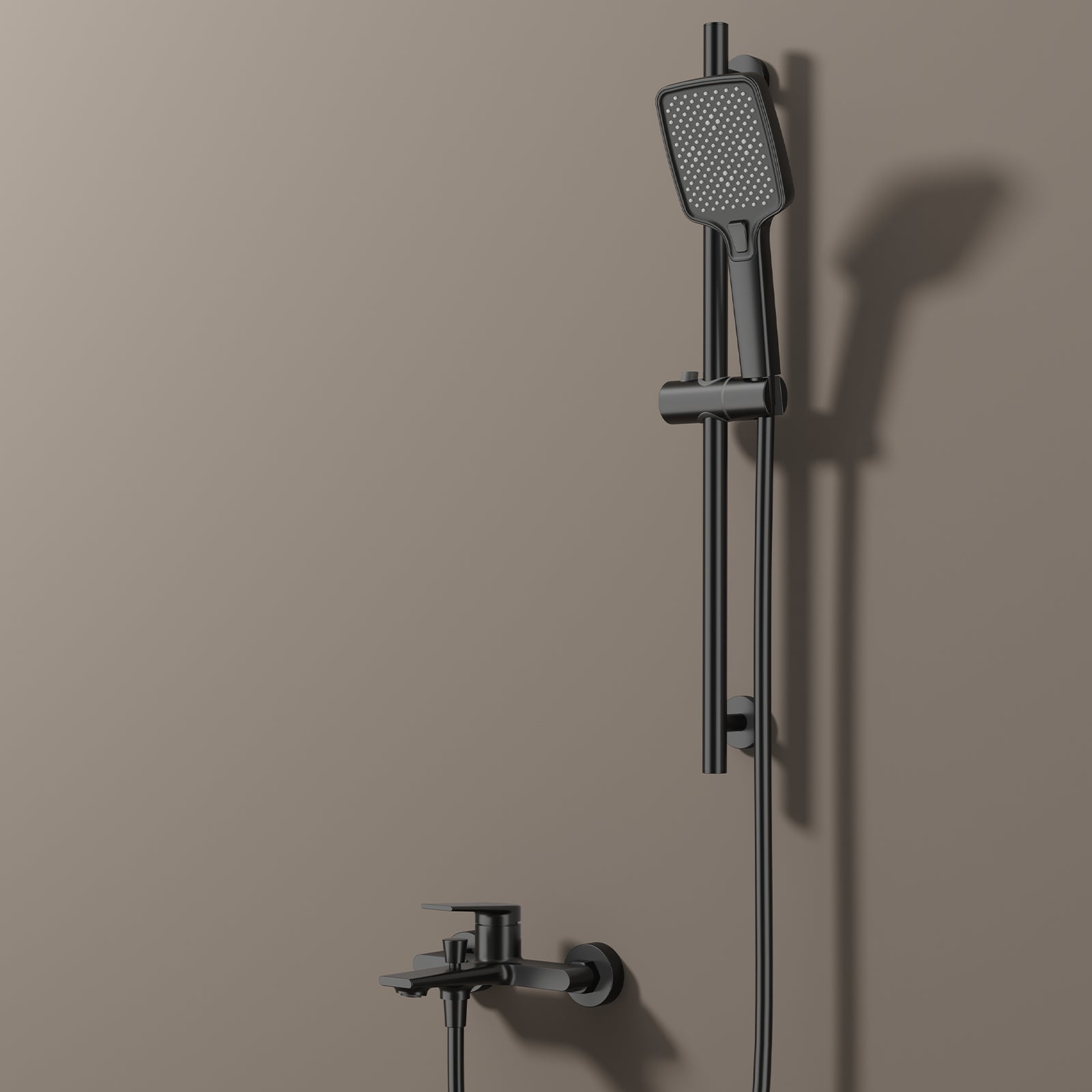 Exposed Bath & Shower Mixer Faucet Kit – Single Lever Wall Mounted Tub & Shower Set-AB023264