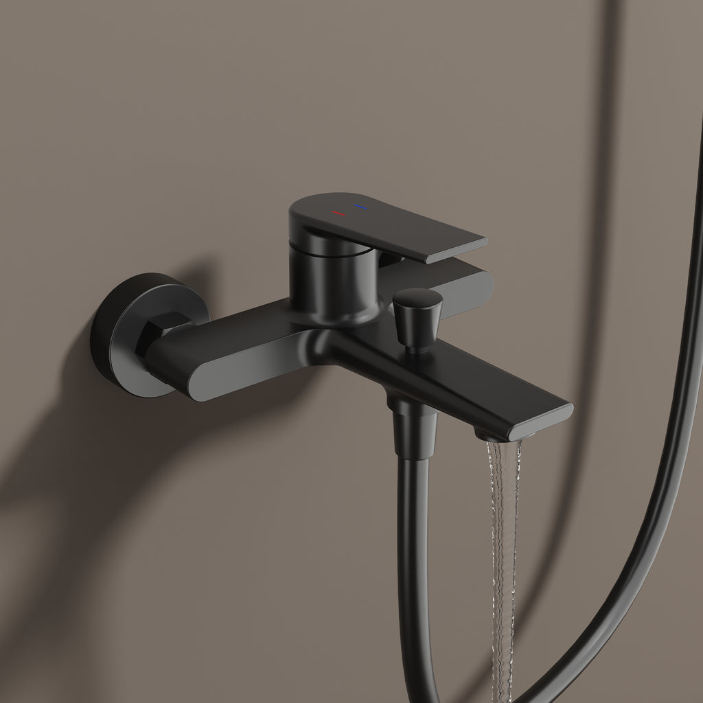 Exposed Bath & Shower Mixer Faucet Kit – Single Lever Wall Mounted Tub & Shower Set-AB023264