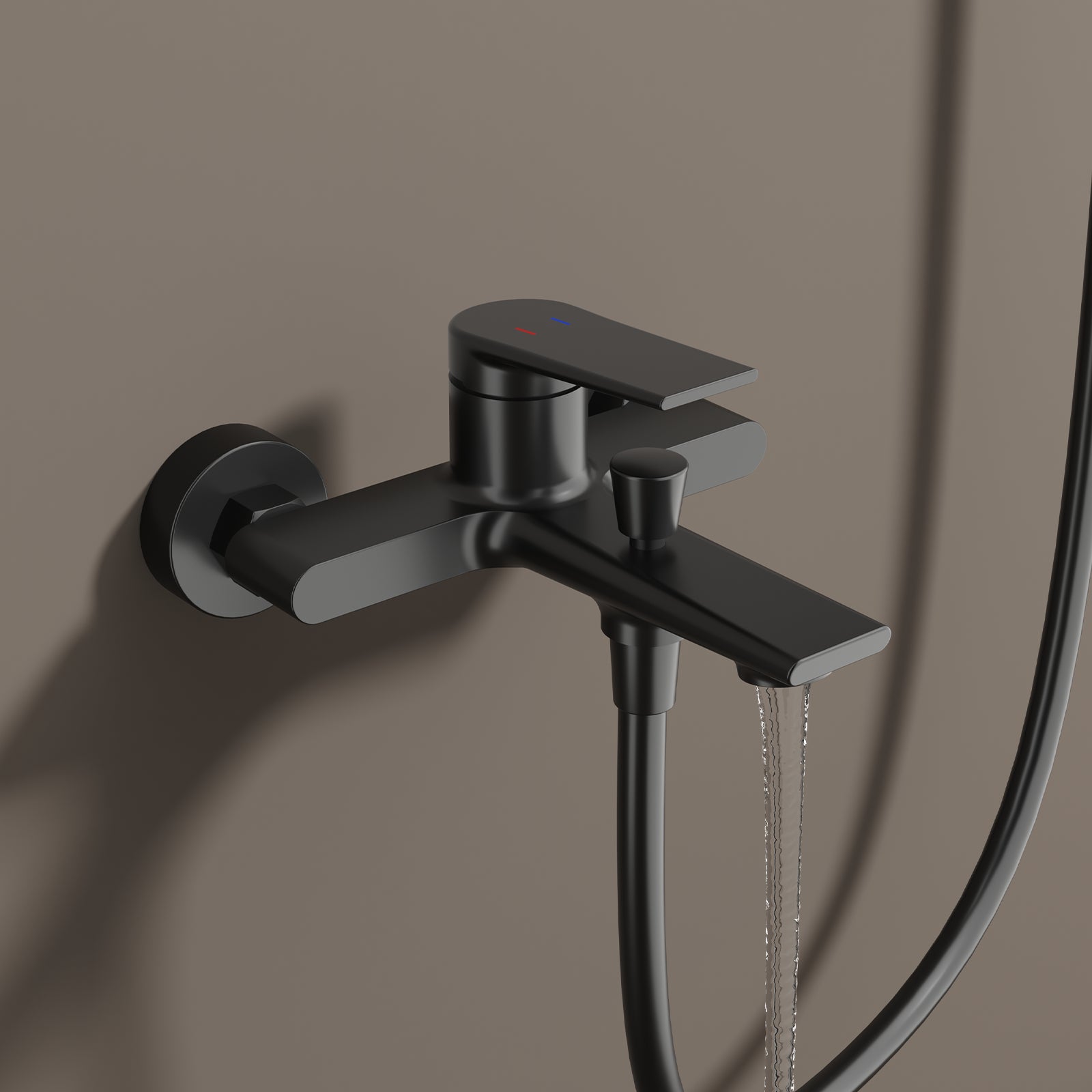 Exposed Bath & Shower Mixer Faucet Kit – Single Lever Wall Mounted Tub & Shower Set-AB023264