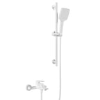 Exposed Bath & Shower Mixer Faucet Kit – Single Lever Wall Mounted Tub & Shower Set-AB023264 Matte White