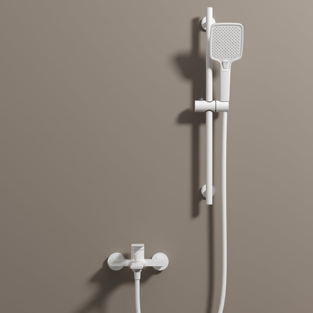 Exposed Bath & Shower Mixer Faucet Kit – Single Lever Wall Mounted Tub & Shower Set-AB023264