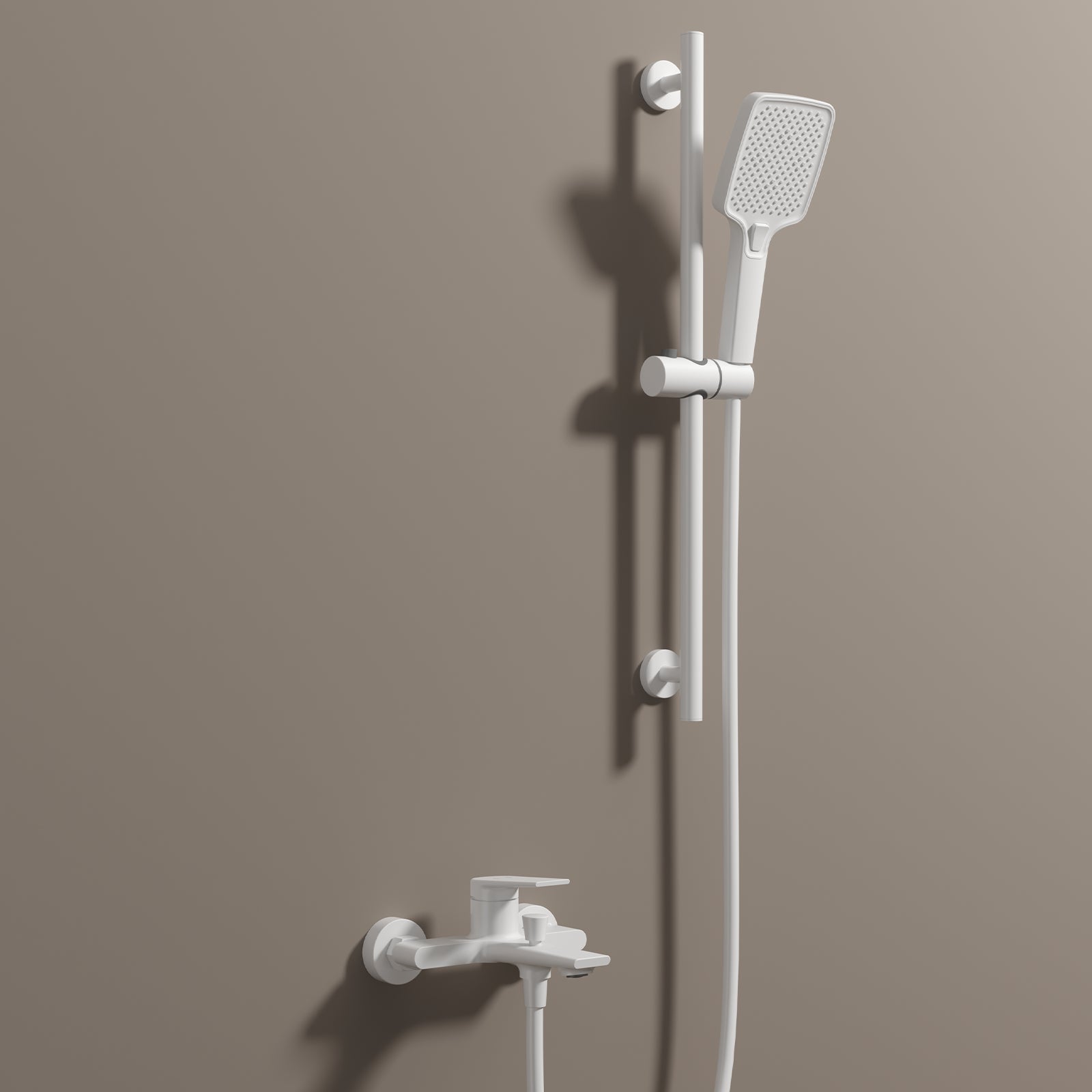 Exposed Bath & Shower Mixer Faucet Kit – Single Lever Wall Mounted Tub & Shower Set-AB023264