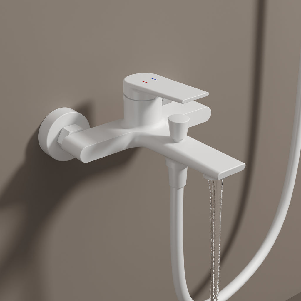 Exposed Bath & Shower Mixer Faucet Kit – Single Lever Wall Mounted Tub & Shower Set-AB023264