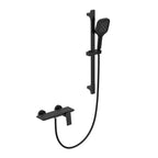 MAXTOR 2 Way Exposed Bath & Shower Mixer Faucet Kit with Slide Rail & 3-Function Hand Shower-AB023265 Matte Black