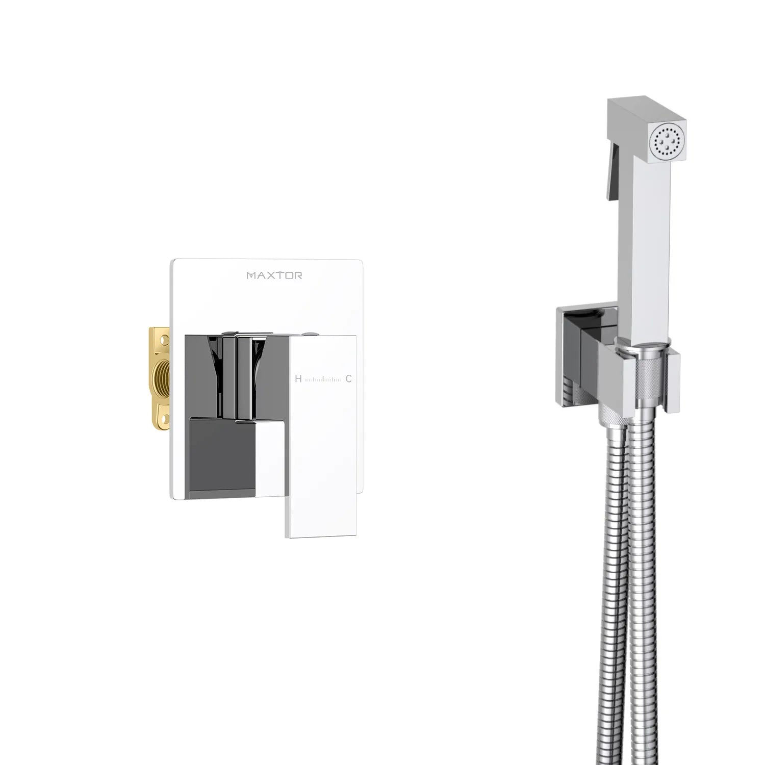 Solid Brass Toilet Spray Set with Concealed Valve – Luxury Finish Options AB040000