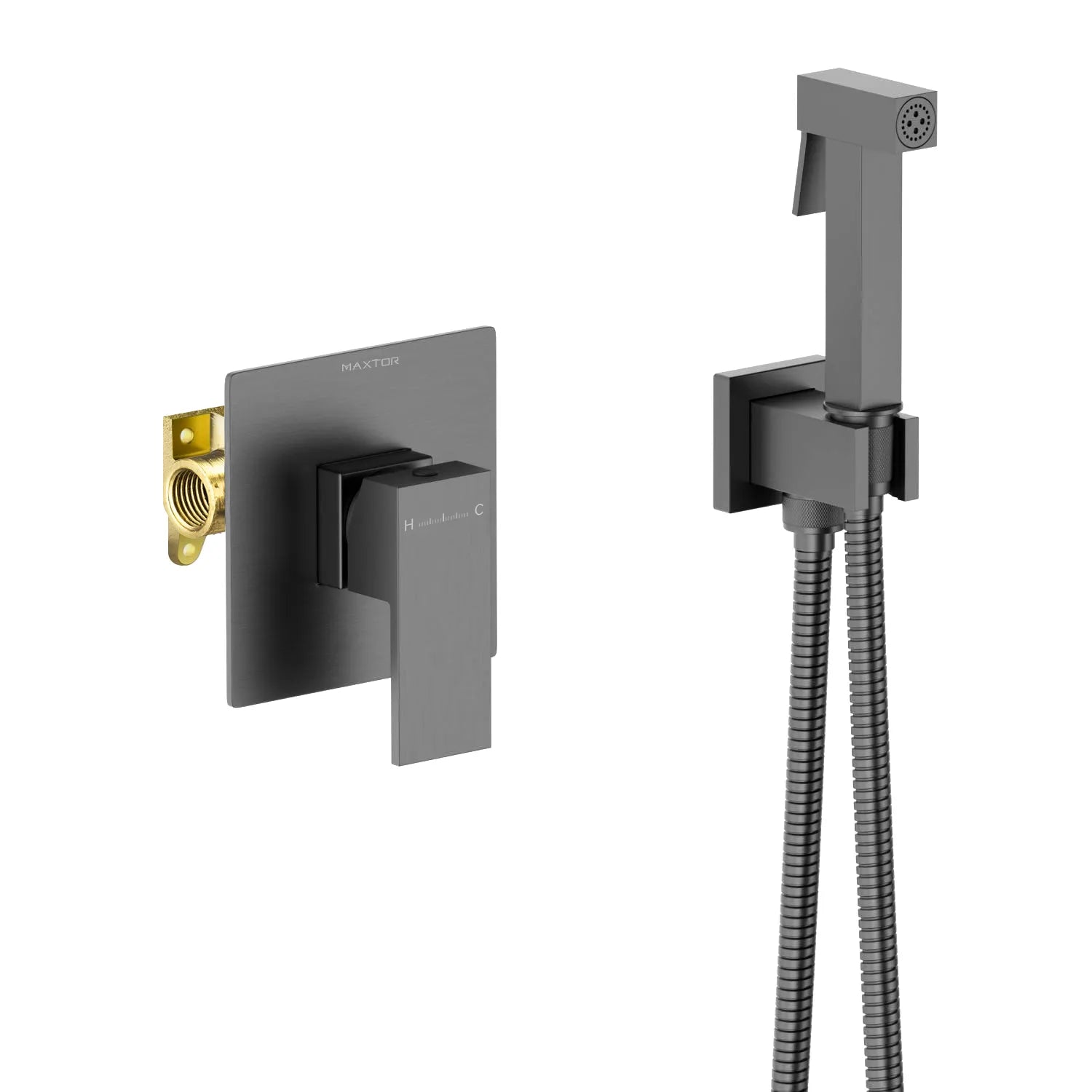 Solid Brass Toilet Spray Set with Concealed Valve – Luxury Finish Options AB040000