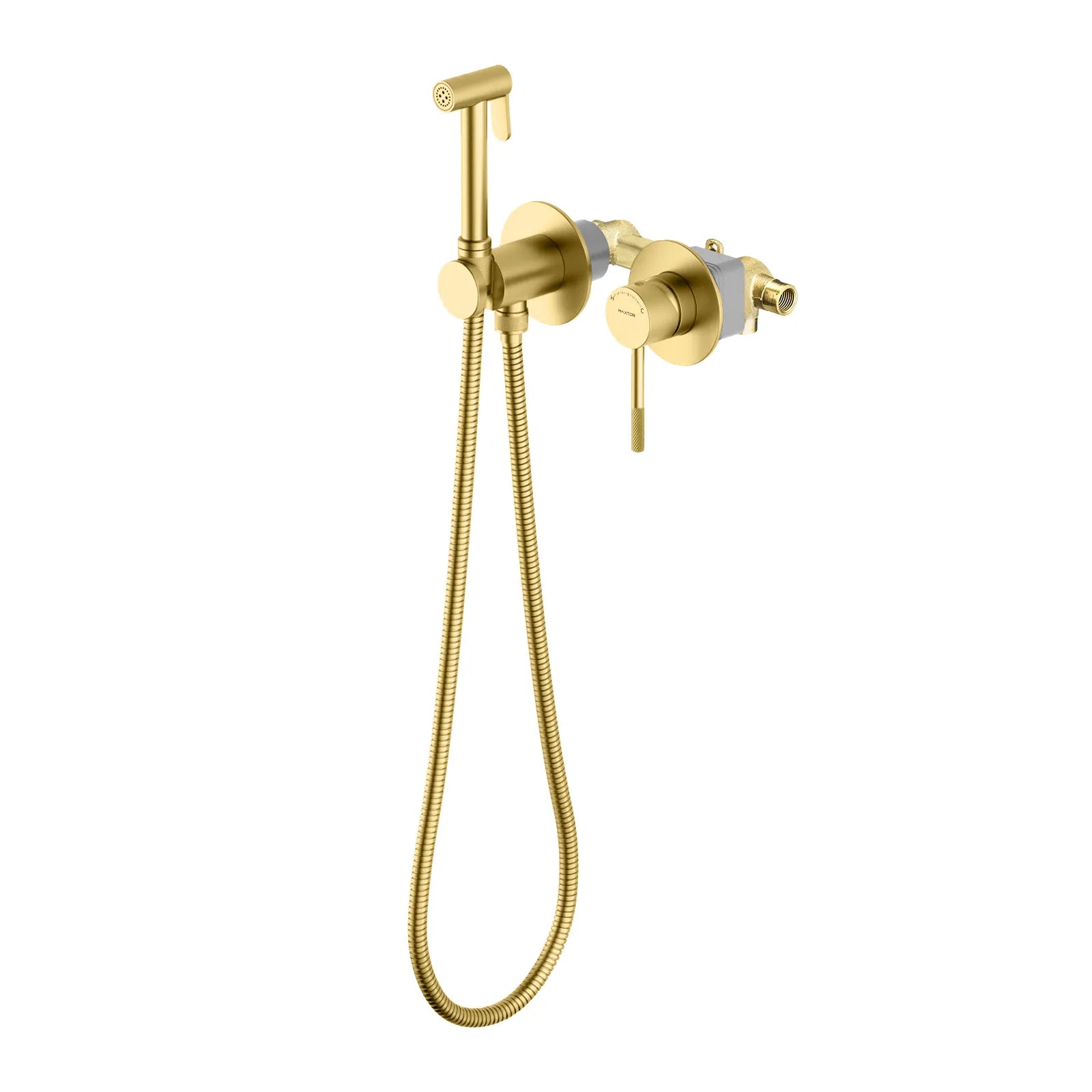 Circular wall-concealed bidet Spray AB040004 Brushed Gold