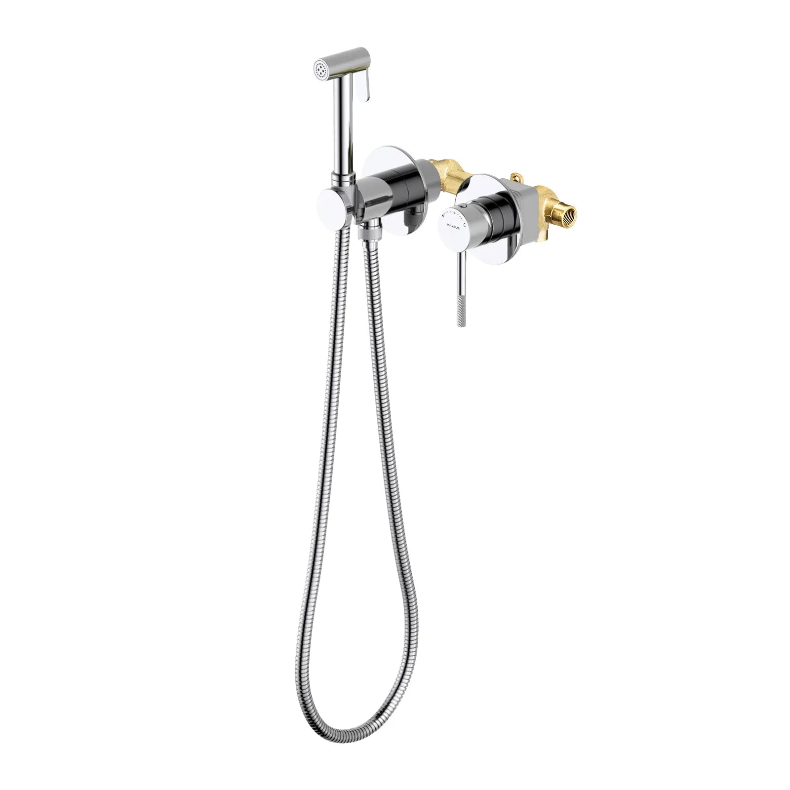 Circular wall-concealed bidet Spray AB040004 Chrome