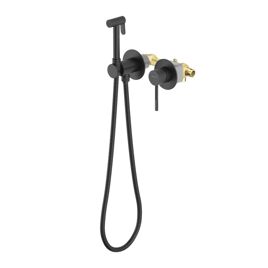 Circular wall-concealed bidet Spray AB040004 Matte Black