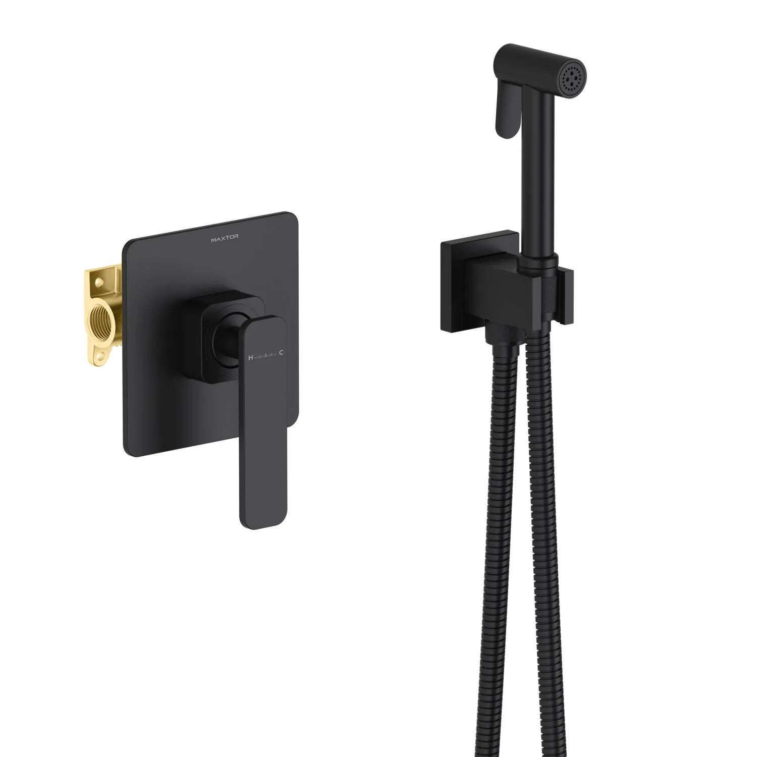 Wall Concealed Bidet Spray Set-Bidet Spray/Shattaf -HB1001 Matte Black