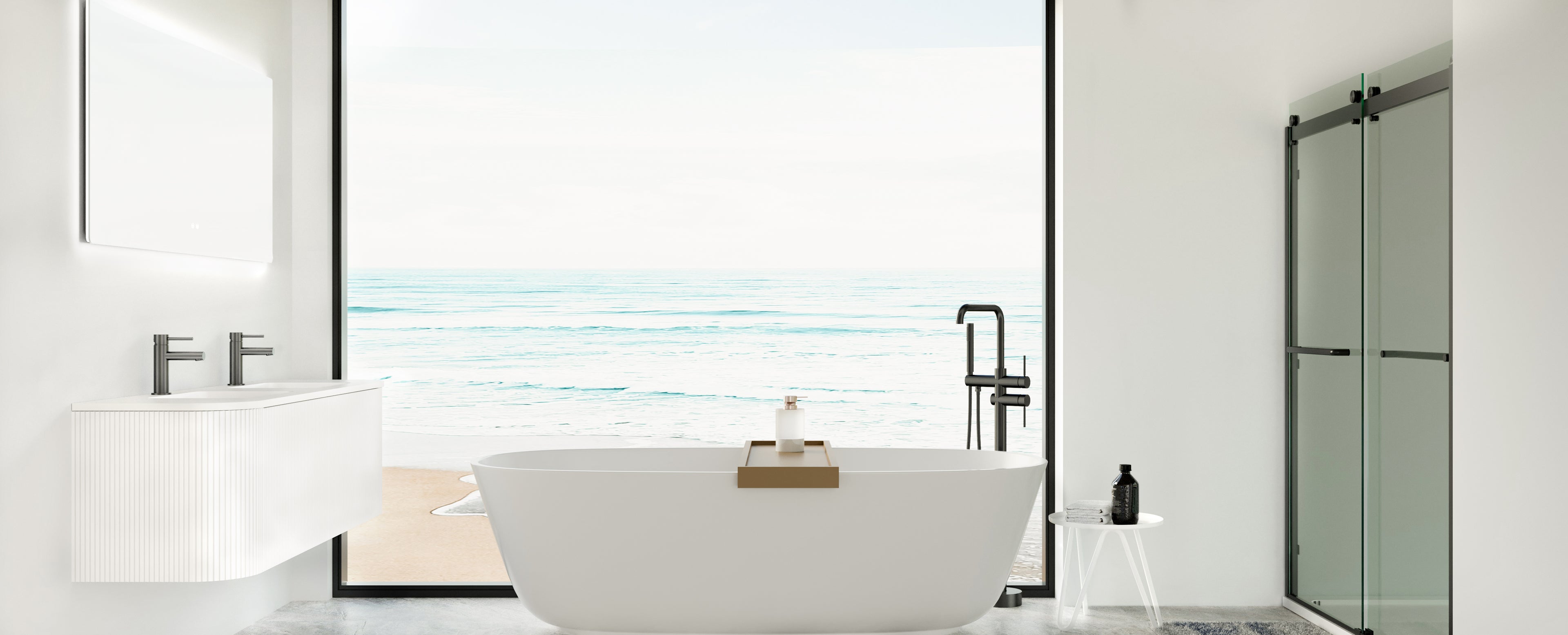 Erie Wall Mounted Bathroom Basin Faucet with Concealed Box-AB002205