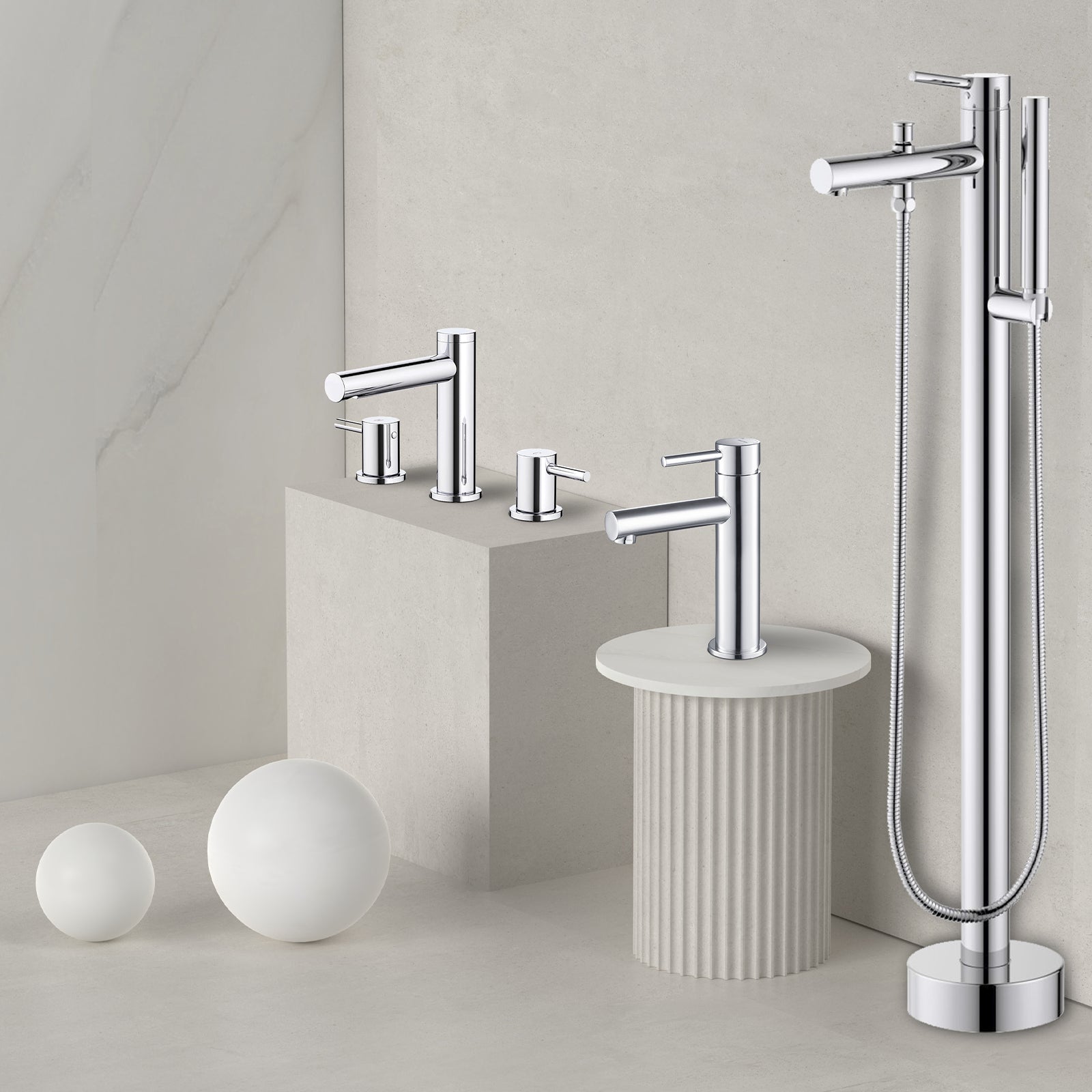 Erie Wall Mounted Bathroom Basin Faucet with Concealed Box-AB002205