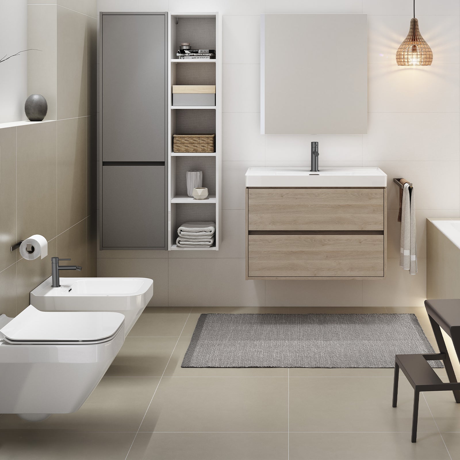 Erie Wall Mounted Bathroom Basin Faucet with Concealed Box-AB002205