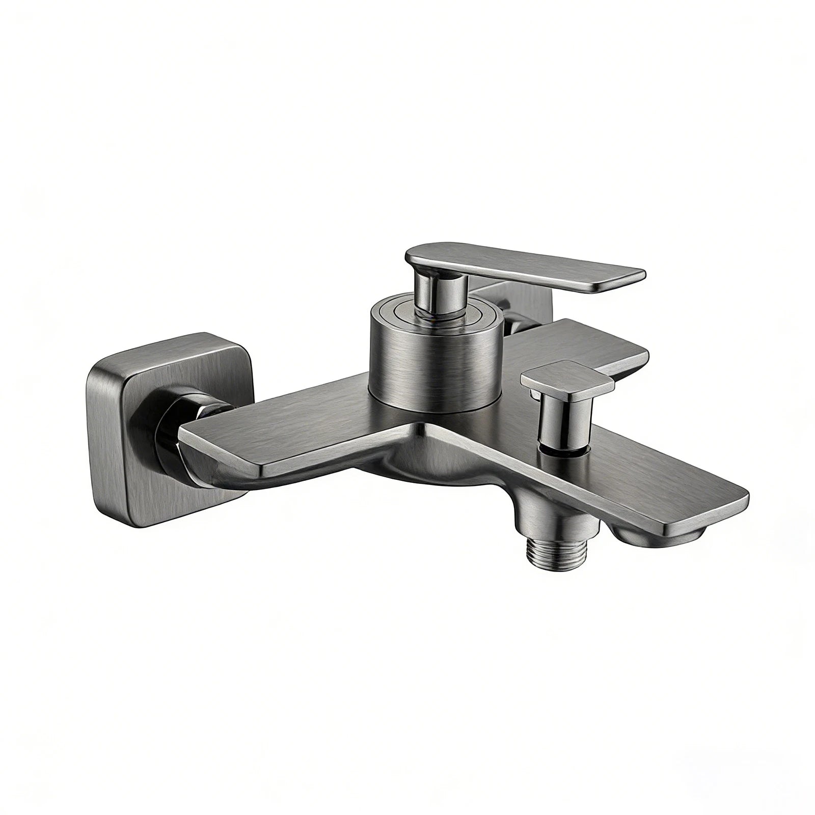 Wall Mounted Bath and Shower Mixer – Single Handle Bath Filler with Diverter – AB220011 Brushed Gun Metal