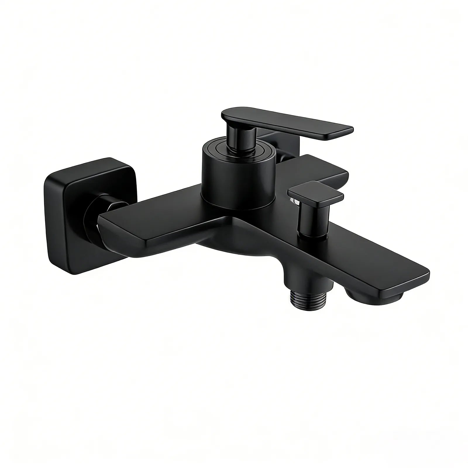 Wall Mounted Bath and Shower Mixer – Single Handle Bath Filler with Diverter – AB220011 Matte Black