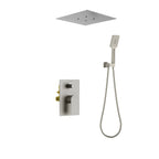 Nile 2-Way Wall Concealed Shower System with Rain Shower & Hand Shower-AB302003 Brushed Nickel