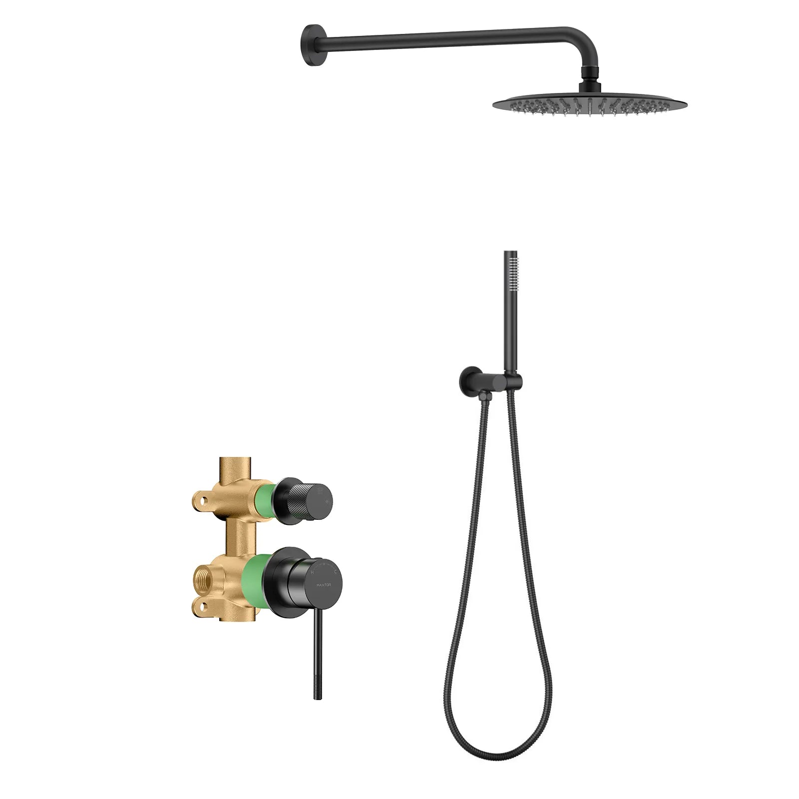 Circular Modern concealed wall-mounted shower system AB302004 Matte Black