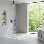 2-Way Wall-Concealed Shower System with Overhead Rain Shower & Hand Shower-AB302005