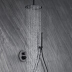 2-Way Wall-Concealed Shower System with Overhead Rain Shower & Hand Shower-AB302005