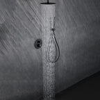 2-Way Wall-Concealed Shower System with Overhead Rain Shower & Hand Shower-AB302005