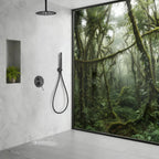 2-Way Wall-Concealed Shower System with Overhead Rain Shower & Hand Shower-AB302005