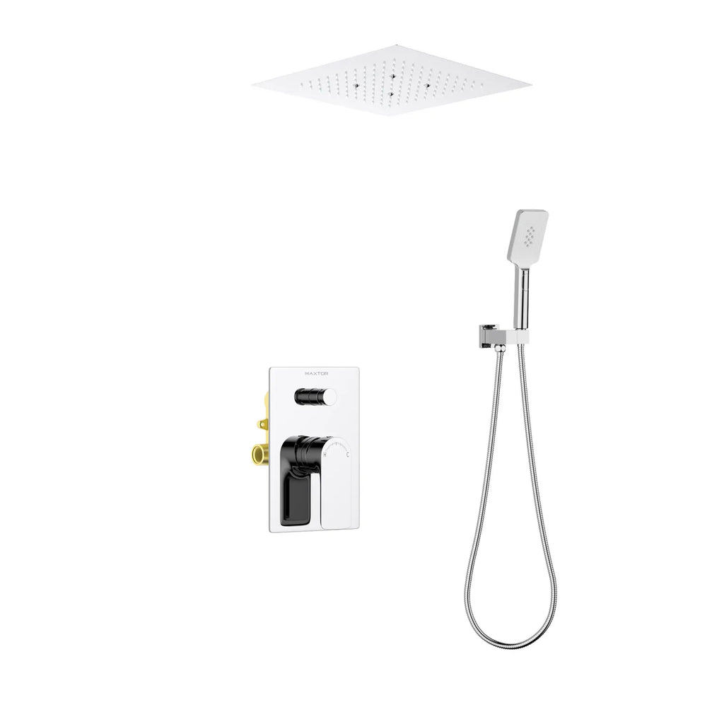 Nile 2-Way Wall Concealed Shower System with Rain Shower & Hand Shower-AB302003 Chrome