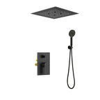 Nile 2-Way Wall Concealed Shower System with Rain Shower & Hand Shower-AB302003 Matte Black