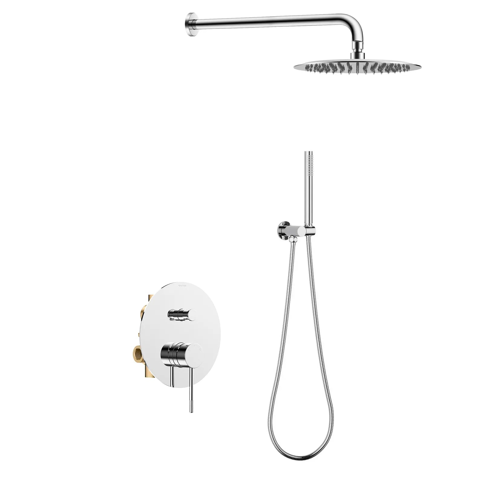 Circular 2 Way Wall Concealed Shower System AB302104 Chrome