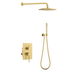 Circular 2-Way Wall Concealed Shower System AB302204 Brushed Gold