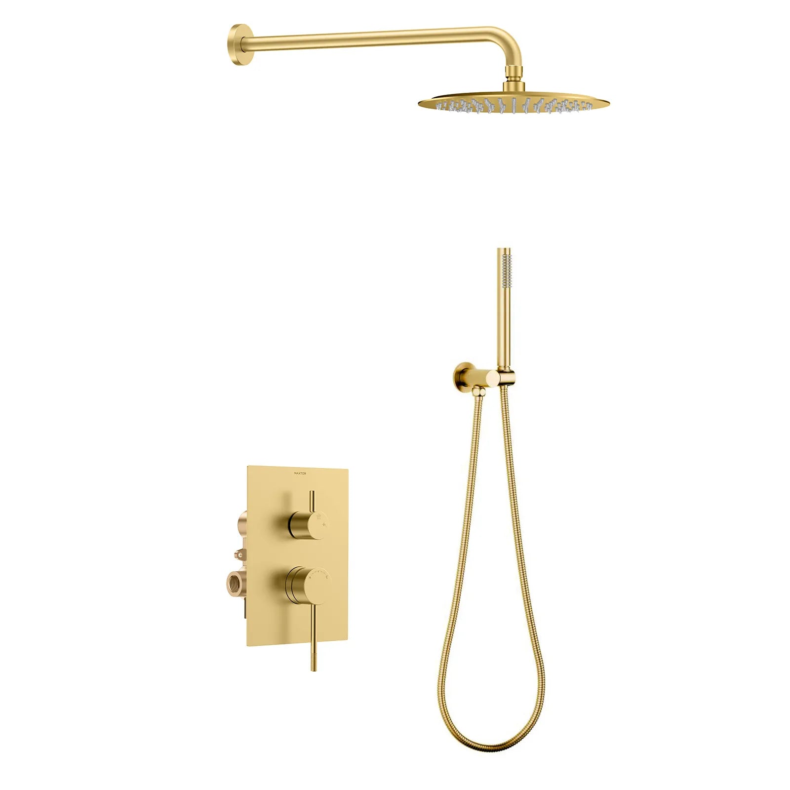 Circular 2-Way Wall Concealed Shower System AB302204 Brushed Gold