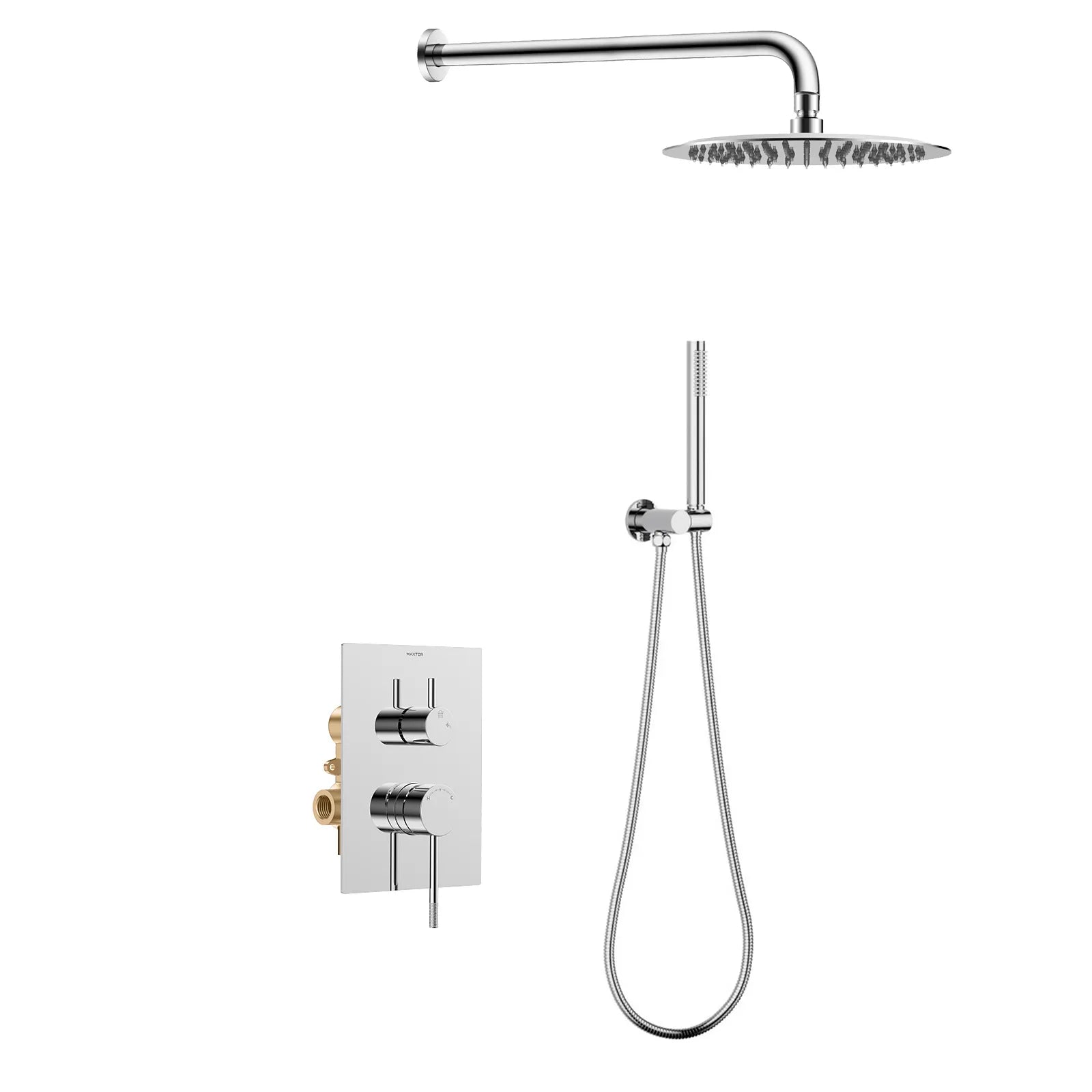 Circular 2-Way Wall Concealed Shower System AB302204 Chrome