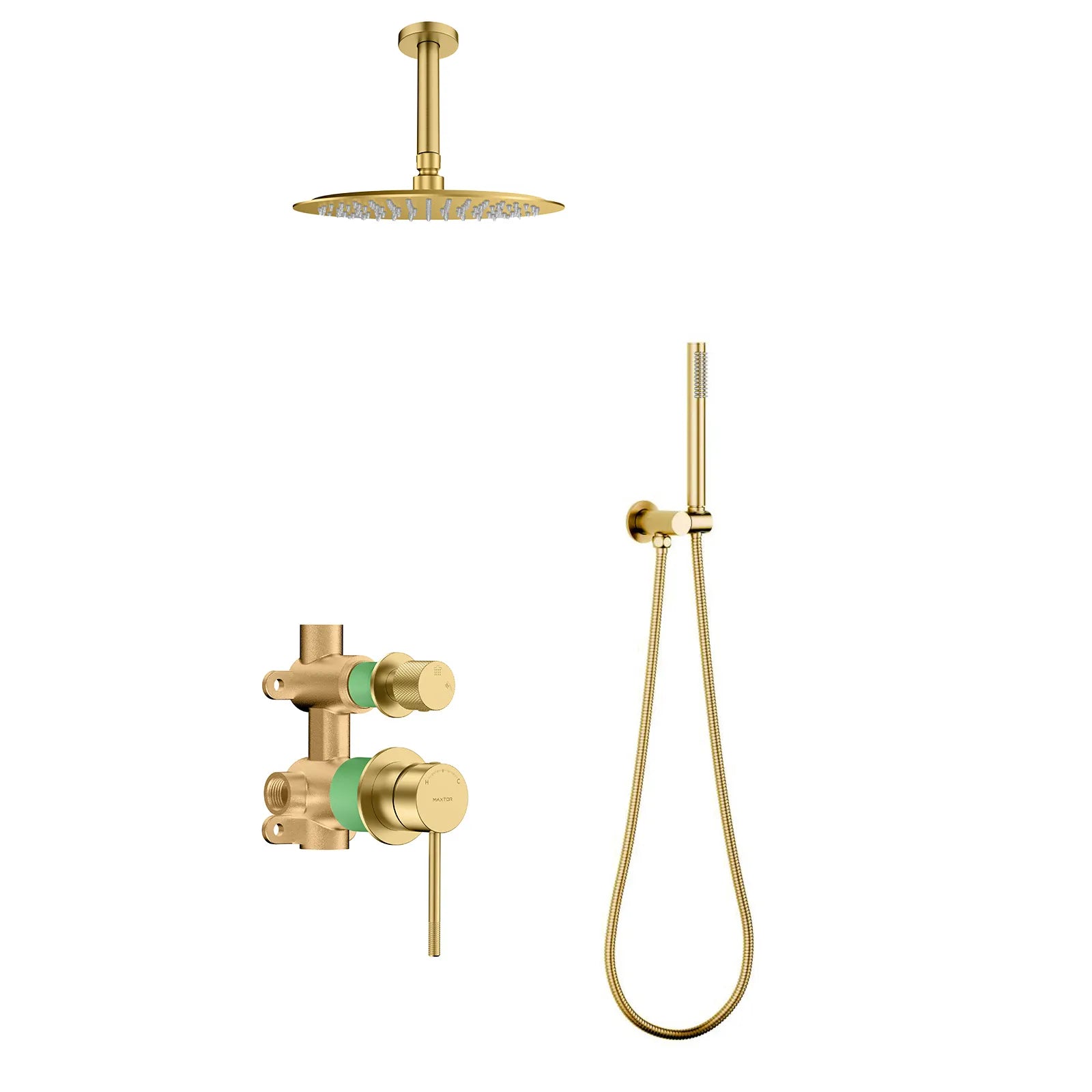 Circular Modern Bathroom Concealed Shower Kit AB302304 Brushed Gold