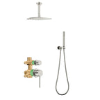 Circular Modern Bathroom Concealed Shower Kit AB302304 Brushed Nickel