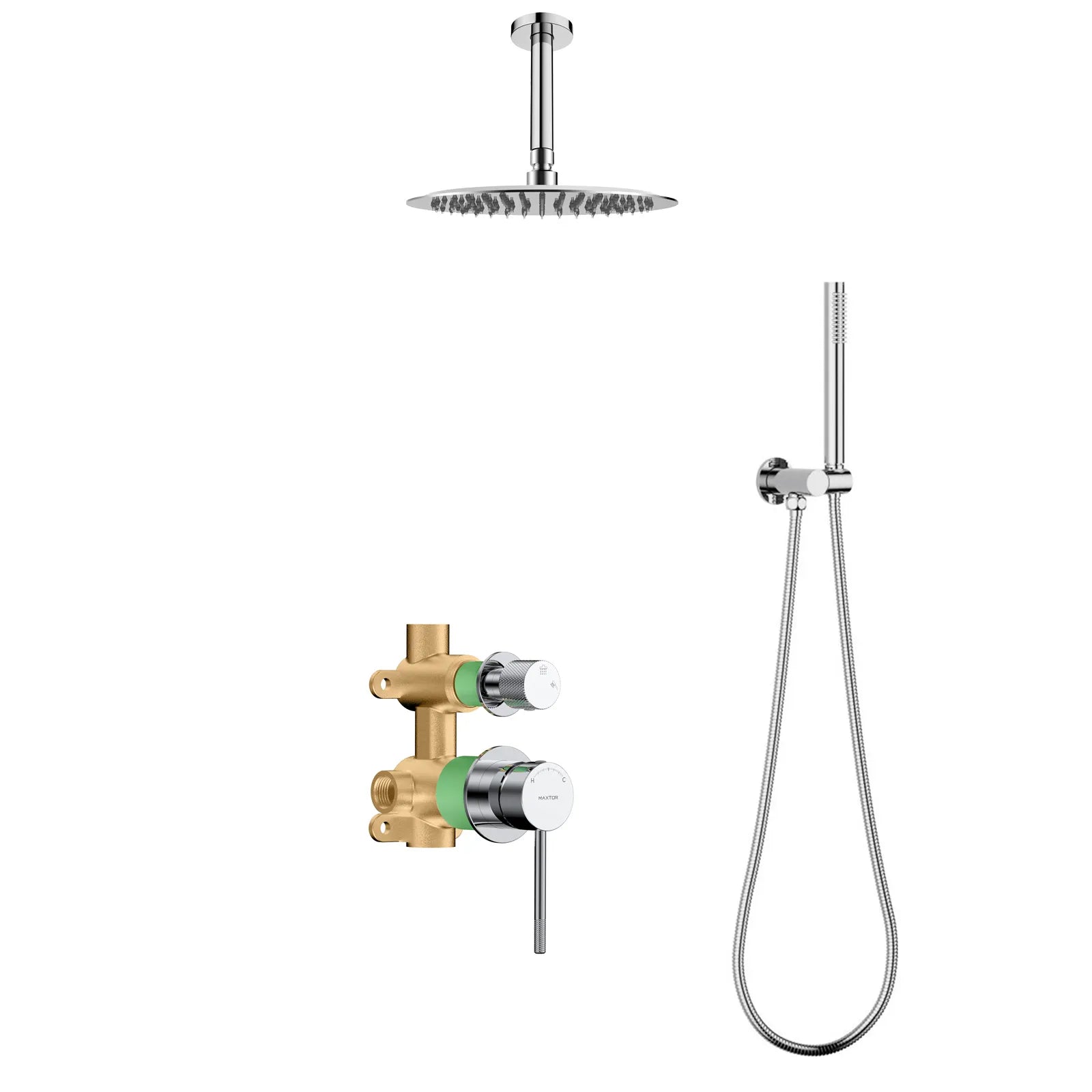 Circular Modern Bathroom Concealed Shower Kit AB302304 Chrome