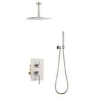 2-Way Wall Concealed Shower System with Ceiling Shower AB302504 Brushed Nickel