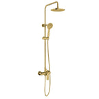 Nile 2-Way Shower Column System with Rain Shower & Hand Shower--AB023003 Brushed Gold