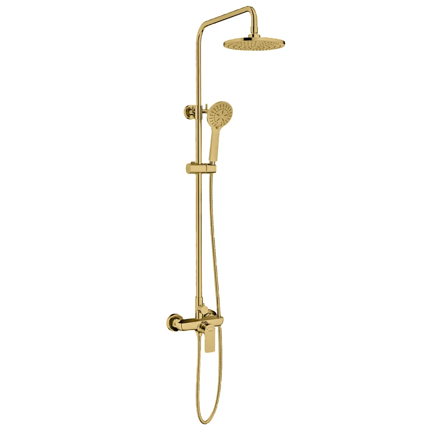 Nile 2-Way Shower Column System with Rain Shower & Hand Shower--AB023003 Brushed Gold