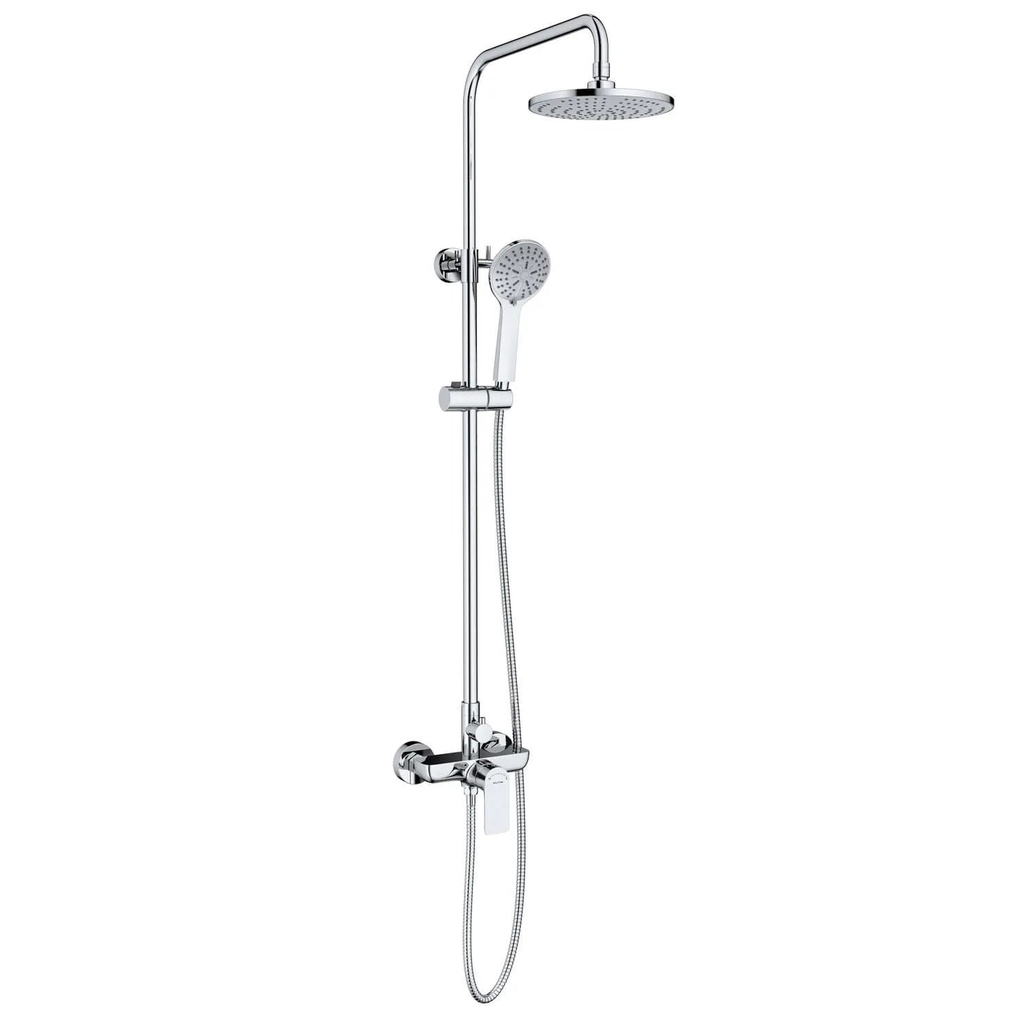 Nile 2-Way Shower Column System with Rain Shower & Hand Shower--AB023003 Chrome
