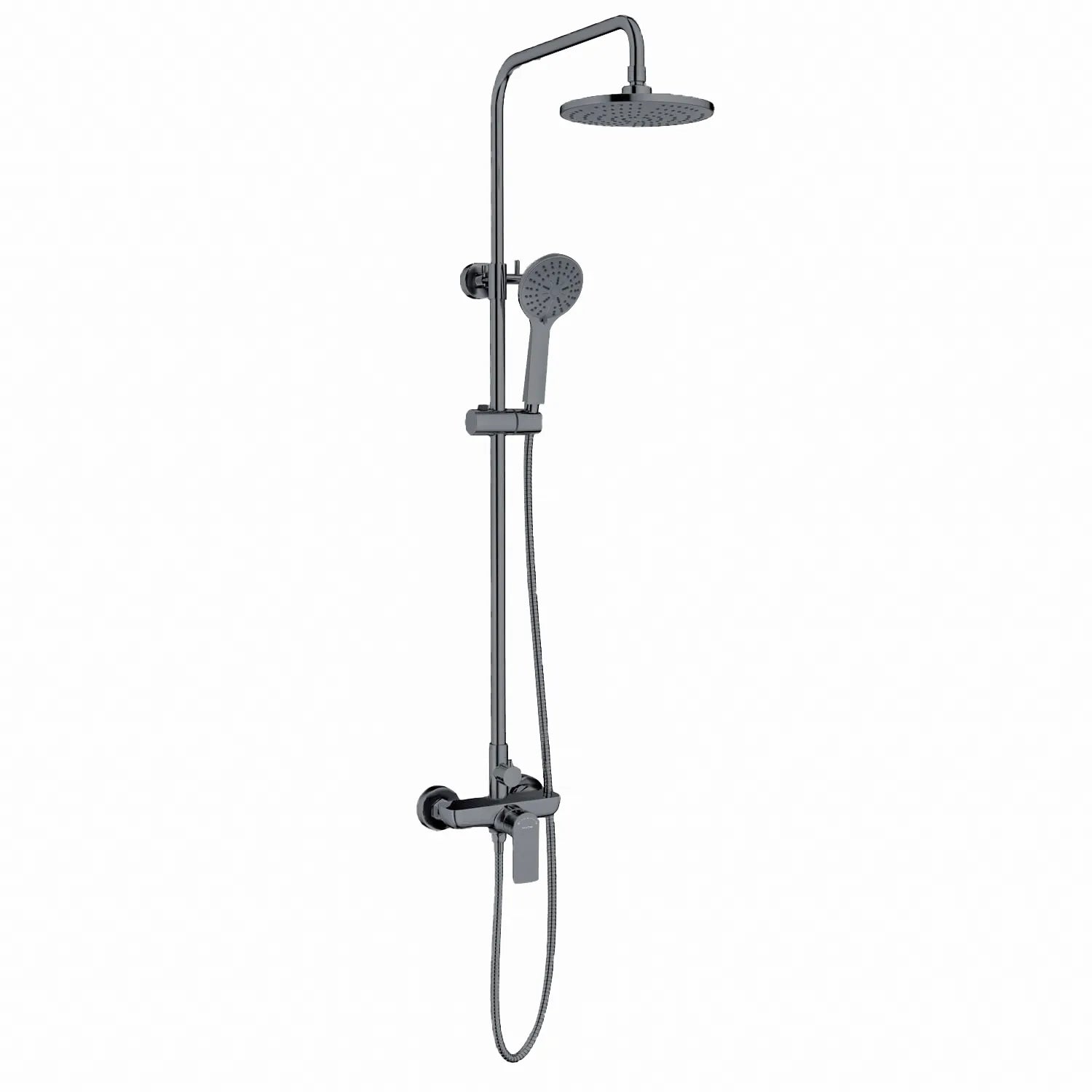 Nile 2-Way Shower Column System with Rain Shower & Hand Shower--AB023003 Brushed Gun Metal