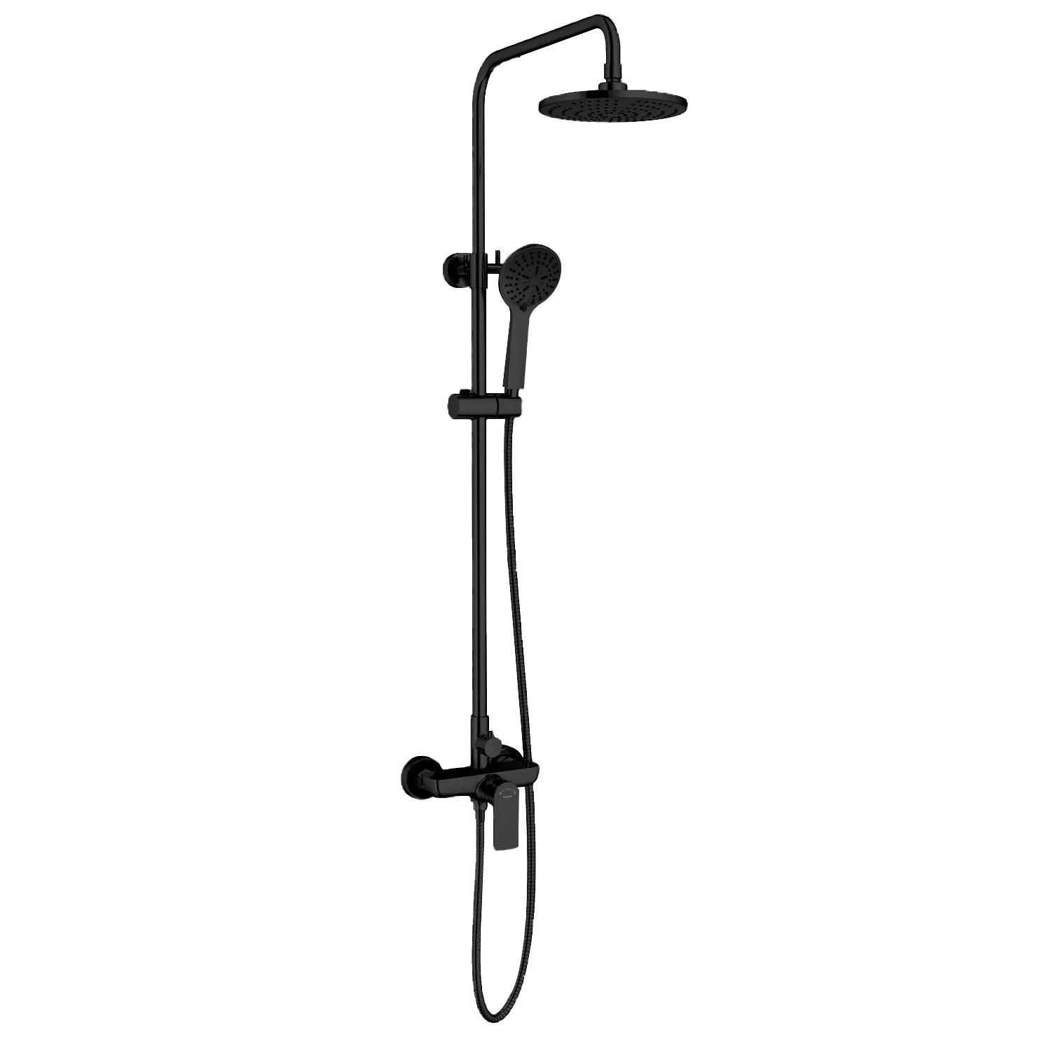 Nile 2-Way Shower Column System with Rain Shower & Hand Shower--AB023003 Matte Black