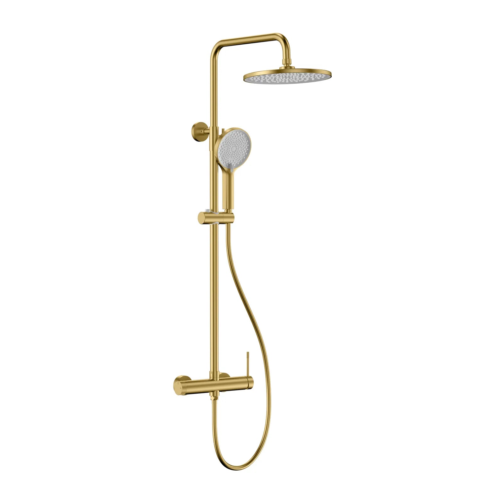 Circular Exposed 2 Way Shower Column System AB402004 Brushed Gold
