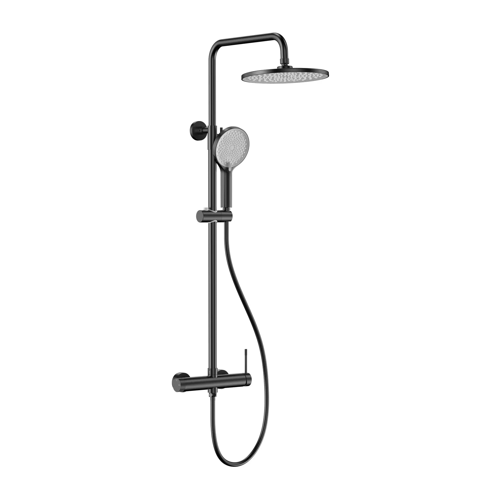Circular Exposed 2 Way Shower Column System AB402004 Matte Black