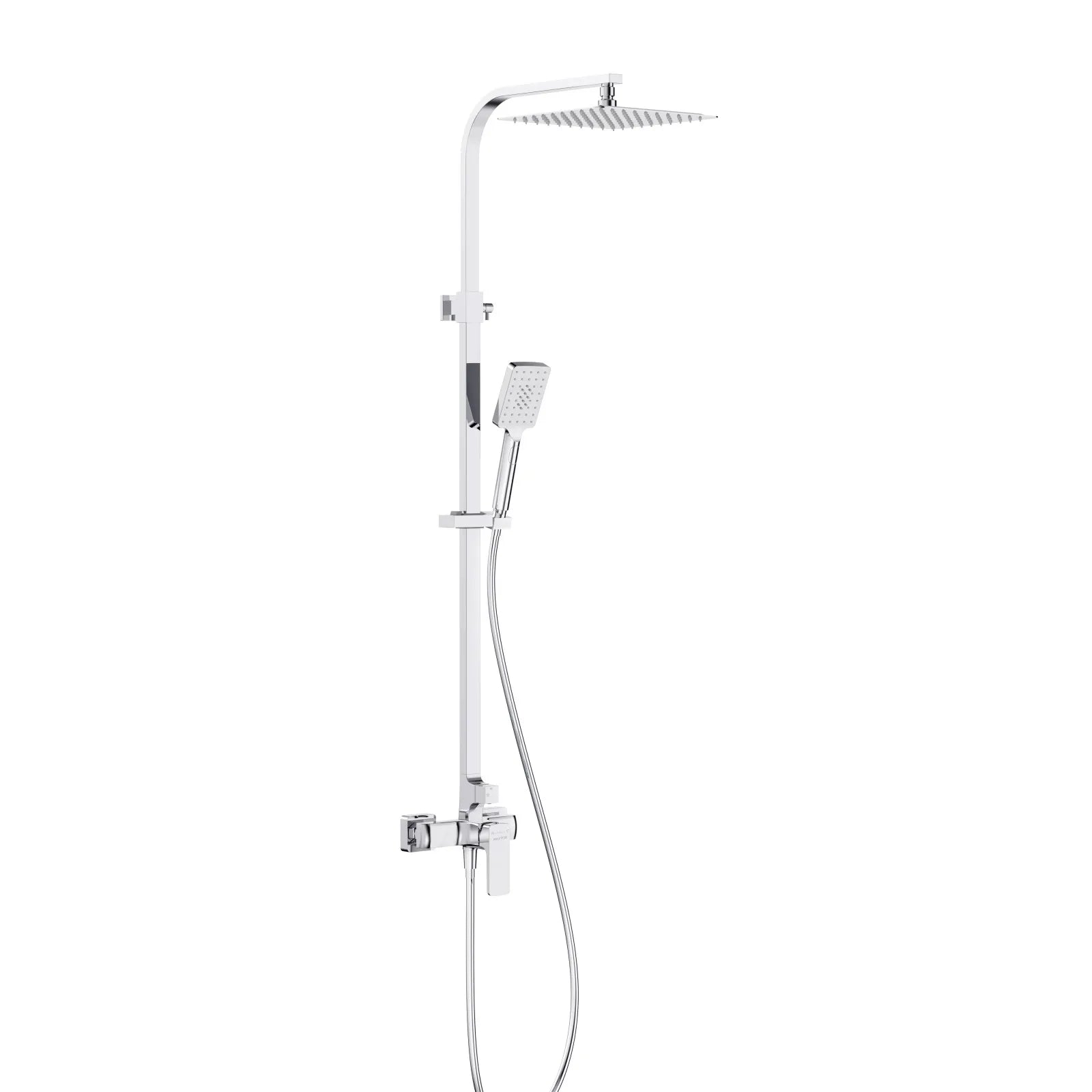 Square Exposed Shower Column with 3-Function Hand Shower – Rain Shower Set – AB402007 Chrome